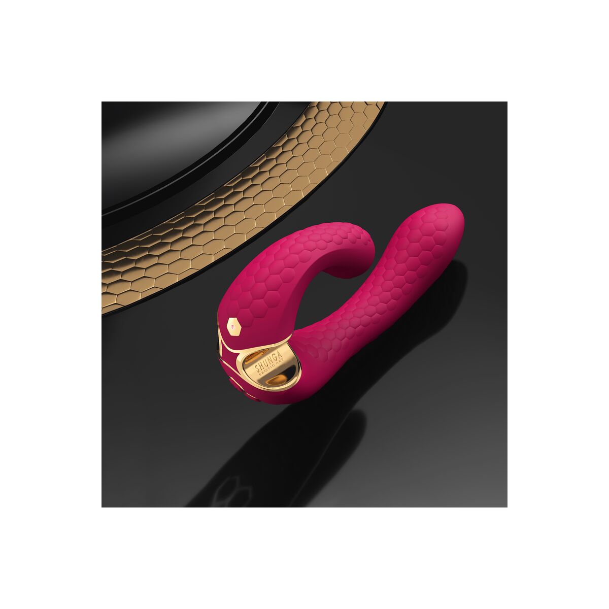 Dobbel Stimulering Vibe Shunga Miyo Fuksia